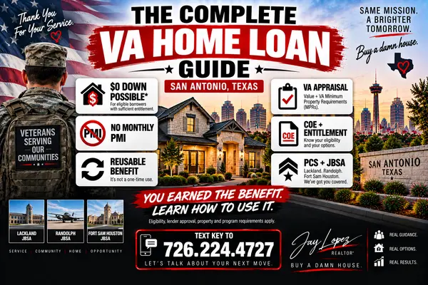 feature image of The Complete VA Home Loan Guide for San Antonio Buyers