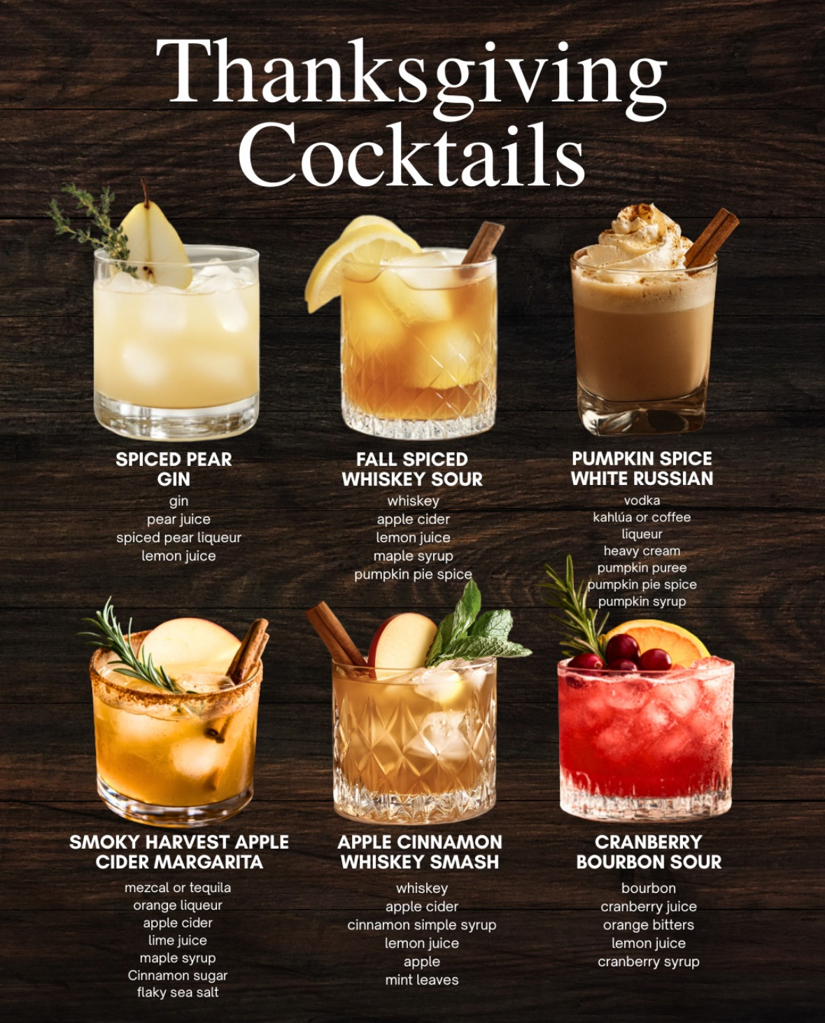 Thanksgiving Cocktails