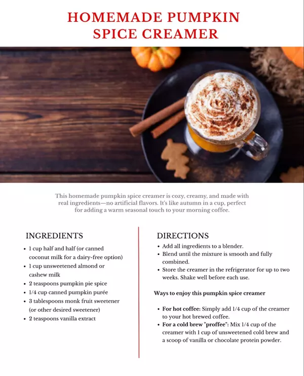 Homemade Pumpkin Spice Creamer: Fall in a Cup