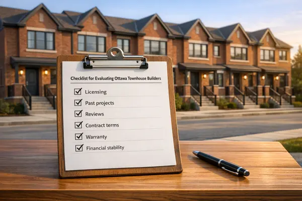 feature image of Checklist for Evaluating Ottawa Townhouse Builders