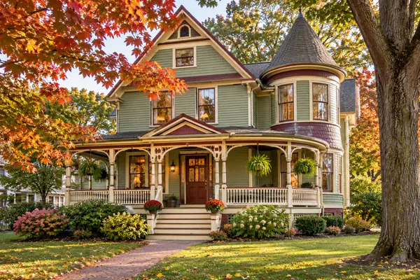 Restored Queen Anne Victorian home with wraparound porch in Western Massachusetts