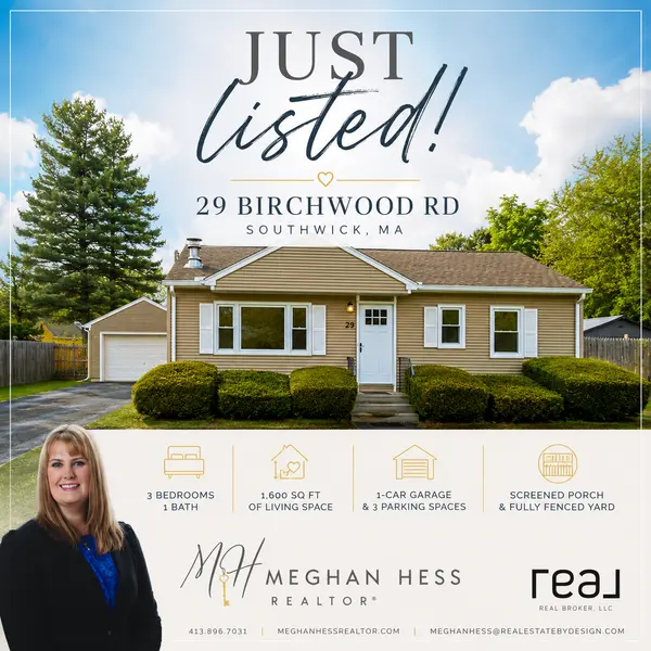 Just Listed in Southwick MA: Fully Updated Ranch at 29 Birchwood Rd