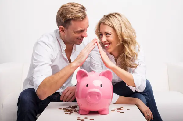 couple with piggy bank