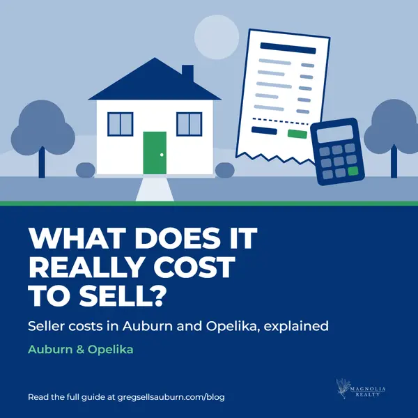 feature image of What Does It Cost to Sell a House in Auburn or Opelika? (2026 Guide)