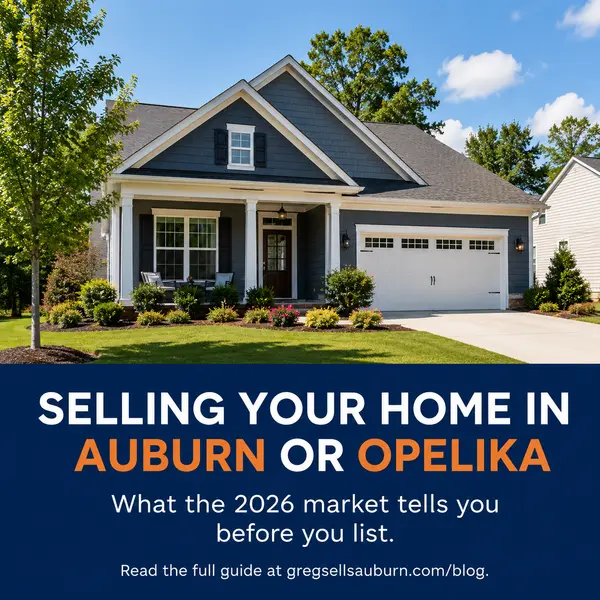 Selling Your Home in Auburn or Opelika