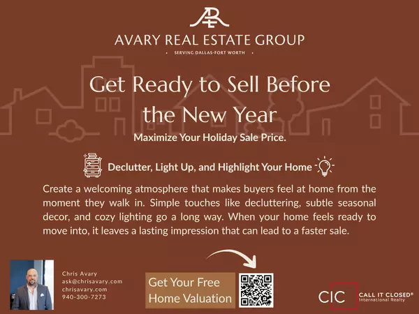 Why the Holiday Season Might Be the Best Time to Sell Your Home,Chris Avary