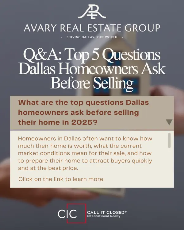 Top 5 Questions Dallas Homeowners Ask Before Selling,Chris Avary
