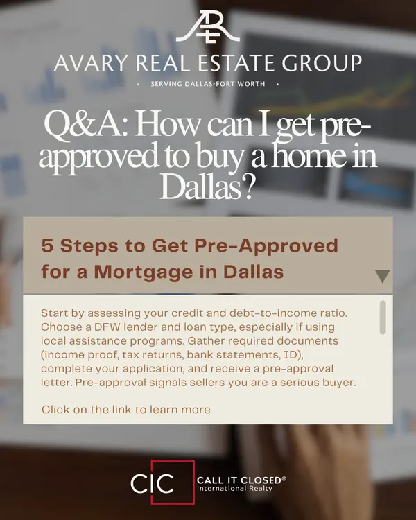 5 Steps to Get Pre-Approved for a Mortgage in Dallas ,Chris Avary