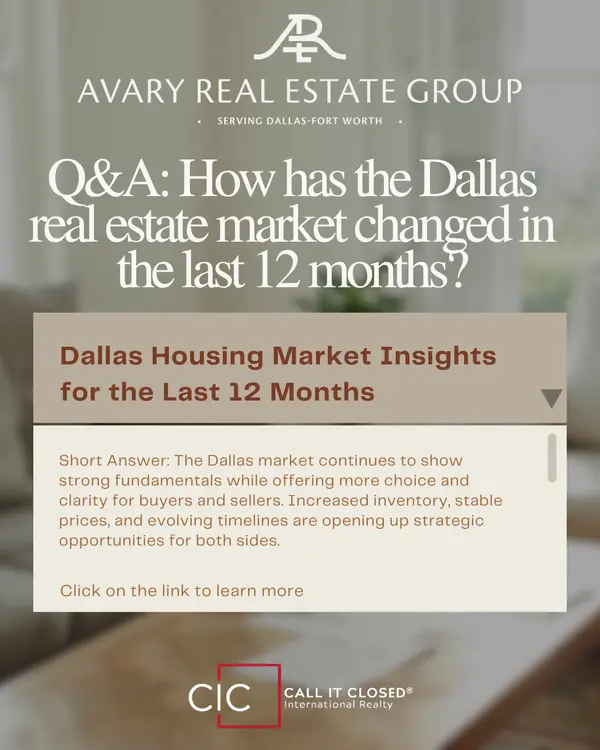 How has the Dallas real estate market changed in the last 12 months?,Chris Avary