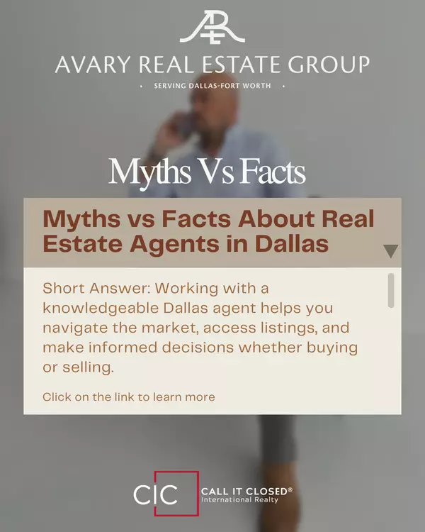 Myths vs Facts About Real Estate Agents in Dallas,Chris Avary