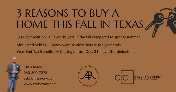 3 Reasons To Buy a Home This Fall in Texas