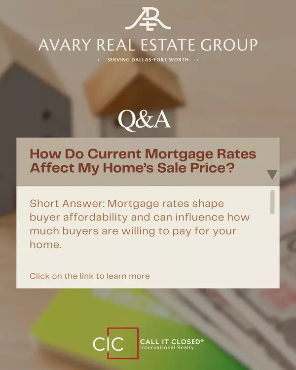 How Do Current Mortgage Rates Affect My Home’s Sale Price?