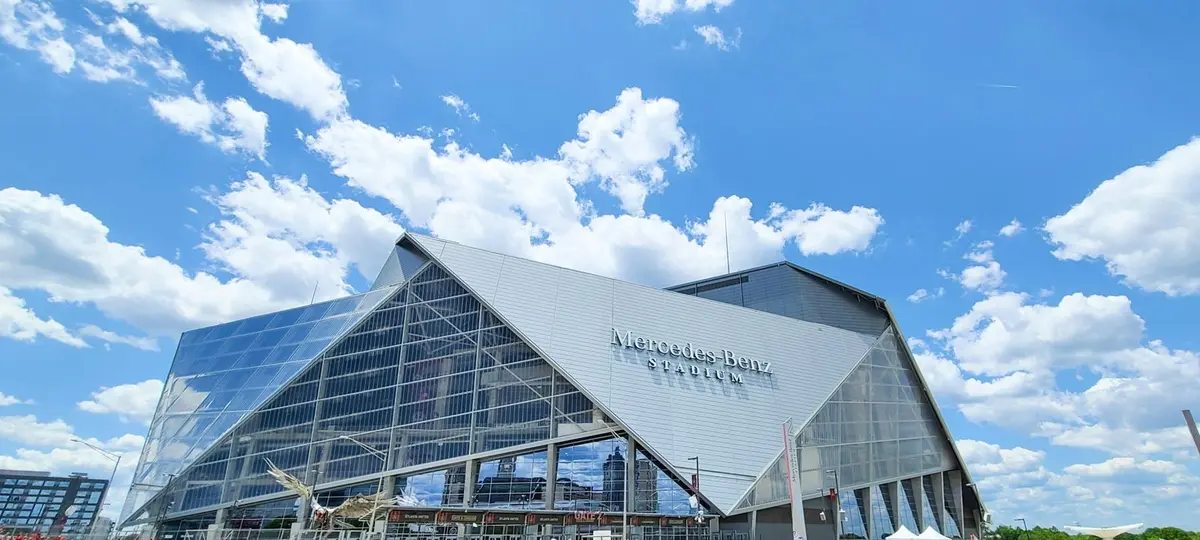 Downtown Atlanta and Mercedes-Benz Stadium