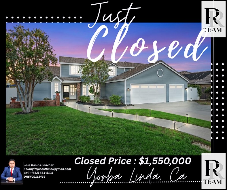 Just closed in Yorba Linda — $1,550,000