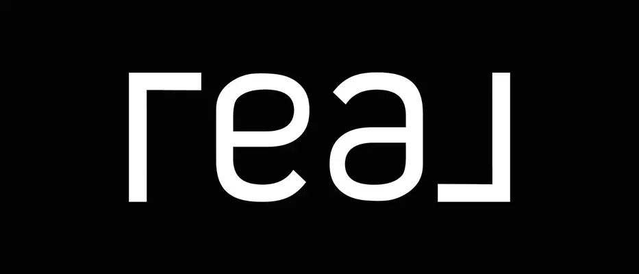 Real Logo Knockout Black with White Wordmark