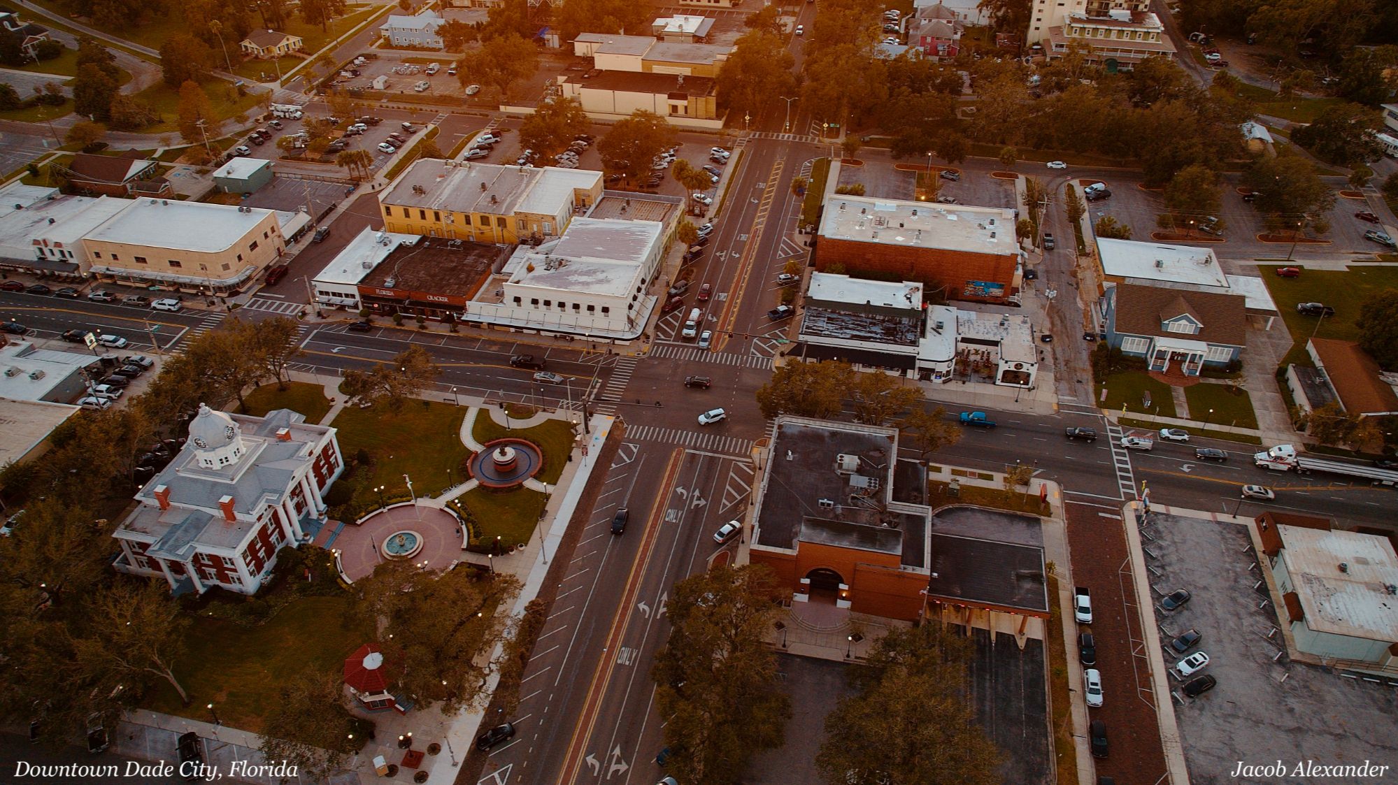 Aerial view of downtown Dade City