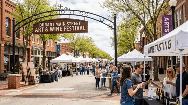 Corks and Canvas: Exploring the Durant Main Street Art and Wine Festival