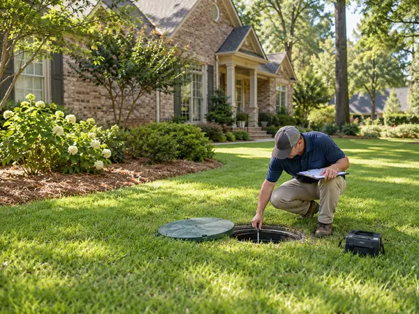 Septic system inspection at a Birmingham-area home
