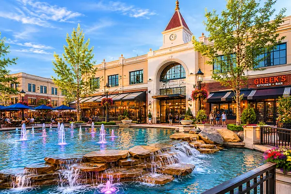 The Village at Meridian shopping and entertainment district