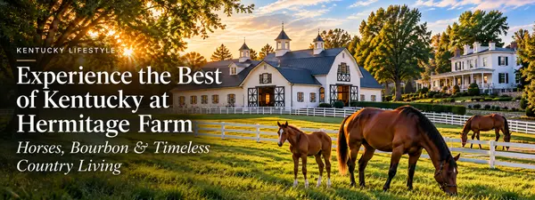 feature image of Experience the Best of Kentucky at Hermitage Farm: Horses, Bourbon & Timeless Country Living