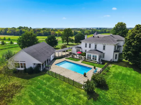 Historic KY Home for sale aerial with pool2