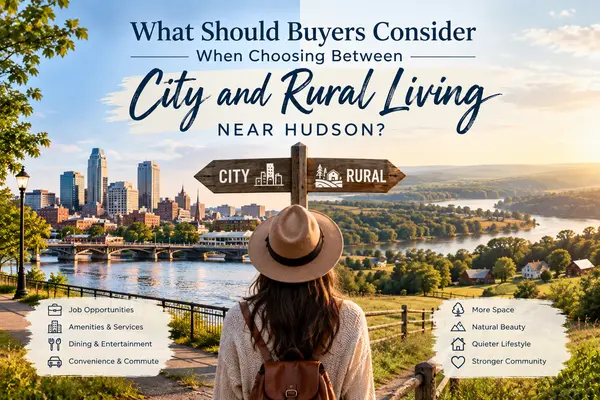What Should Buyers Consider When Choosing Between City and Rural Living Near Hudson?