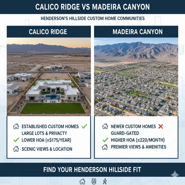 Calico Ridge vs Madeira Canyon: Henderson's Hillside Custom Home Communities,Ryan Rose