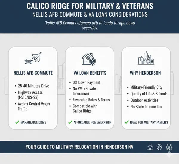 Calico Ridge for Military and Veterans: Nellis AFB Commute and VA Loan Considerations,Ryan Rose