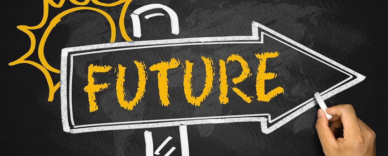 An arrow with the word "Future" 