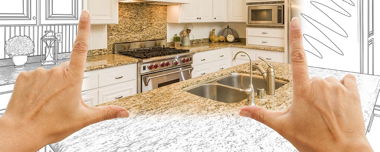 A person planning a kitchen remodel