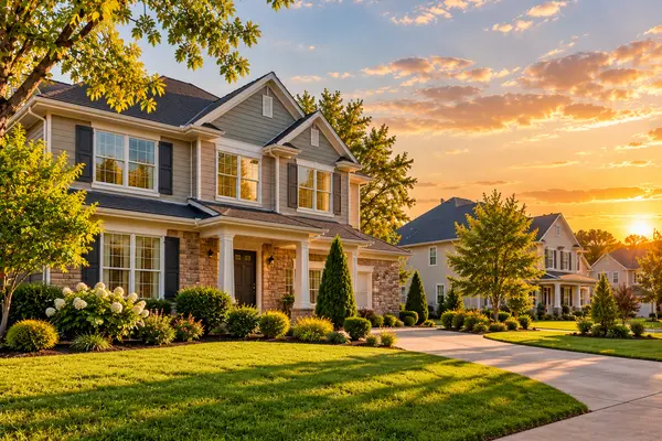 Golden Hour Suburban Elegance