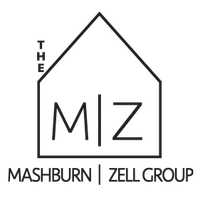 The Mashburn Zell Group Logo in black. House shape with MZ initials. 