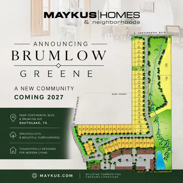 New Community coming to Southlake called Brumlow Greene!