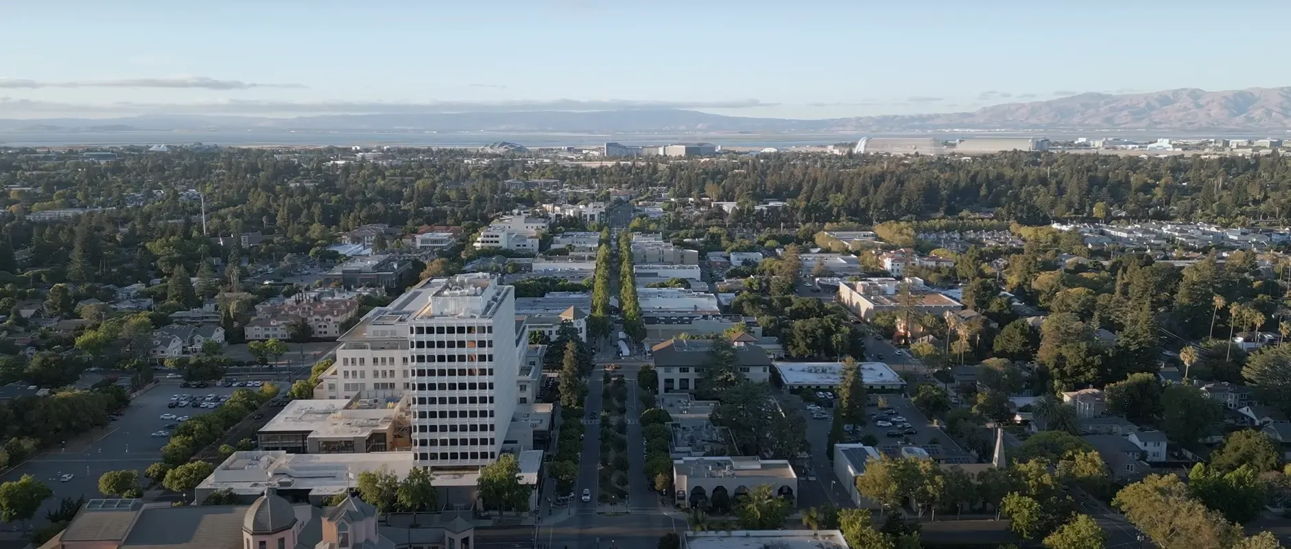 Aerial of Mountain View CA