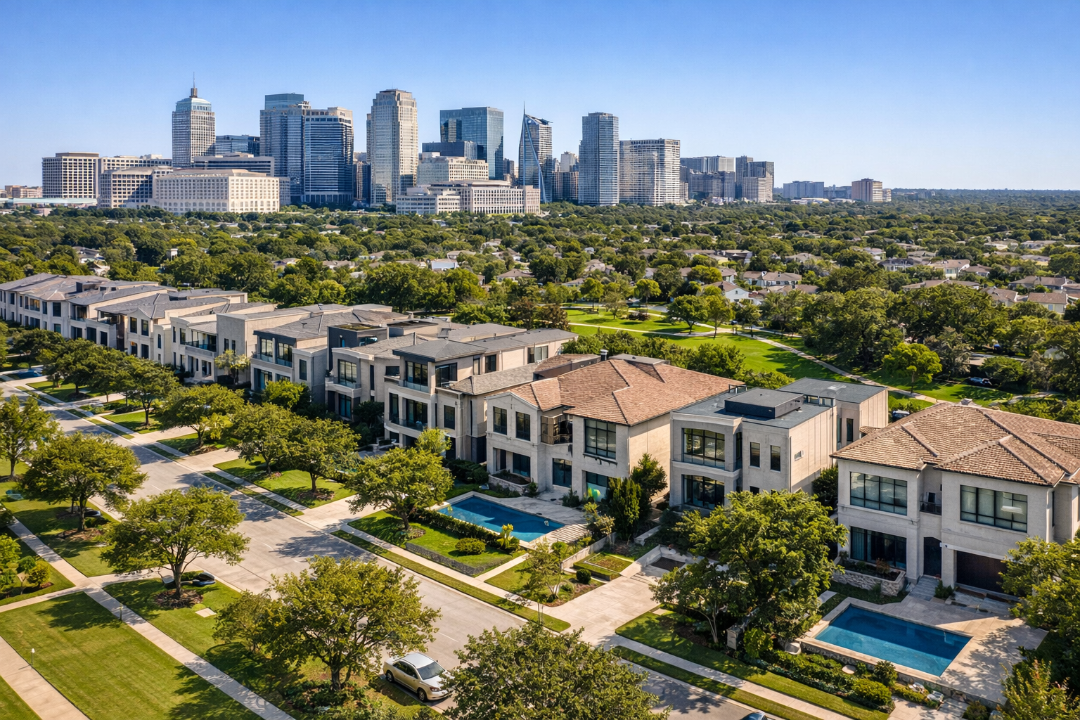 Medical Center Area, TX,Houston contemporary homes near skyline – prime real estate opportunity