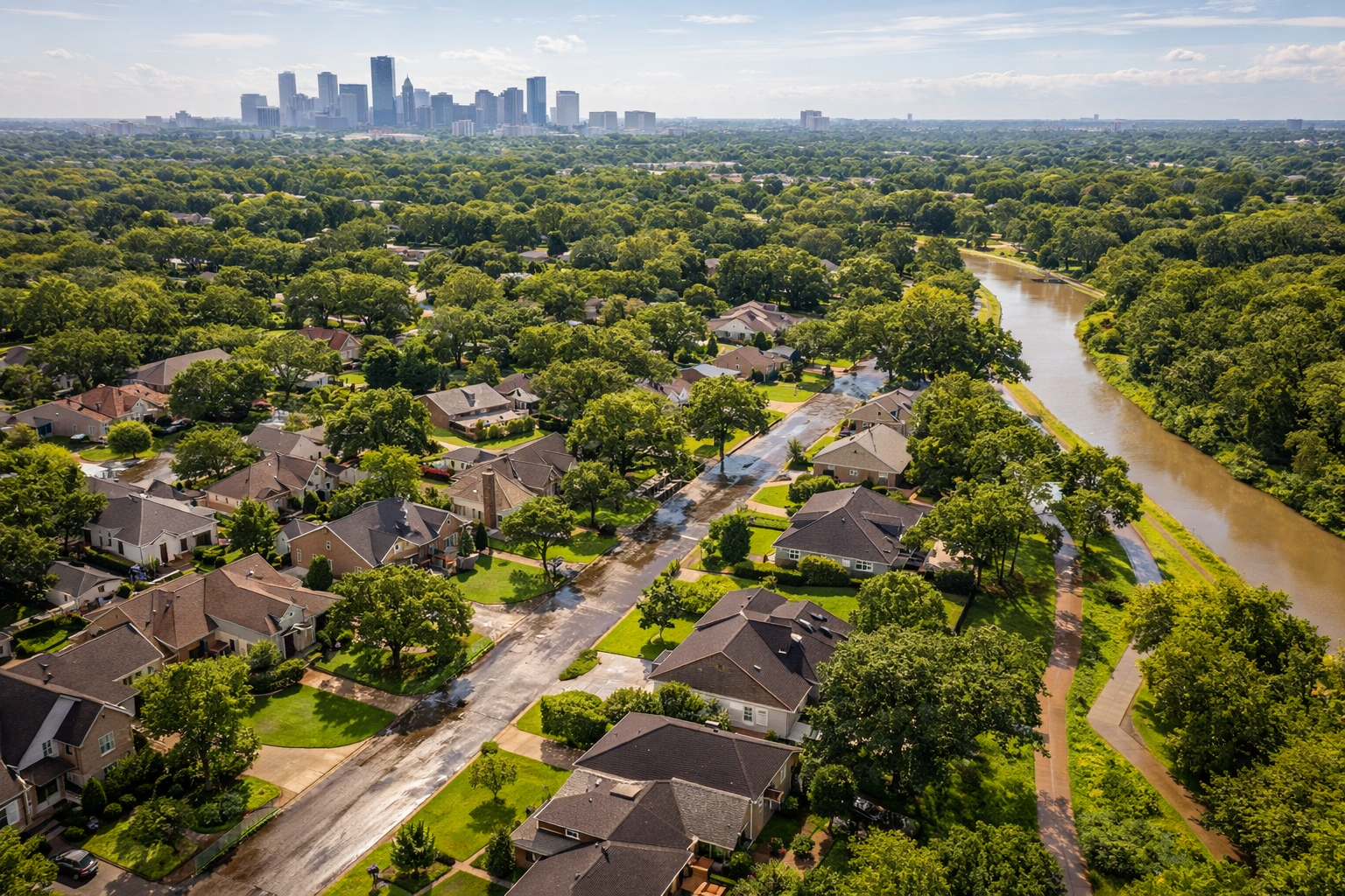 Explore Braeswood, TX real estate with tree-lined streets and homes for sale near Brays Bayou.