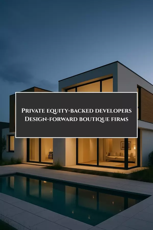 Private equity-backed developers Design-forward boutique firms