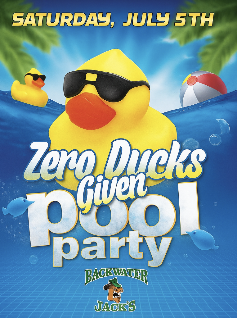 Zero Ducks Given Pool Party at Backwater Jack’s