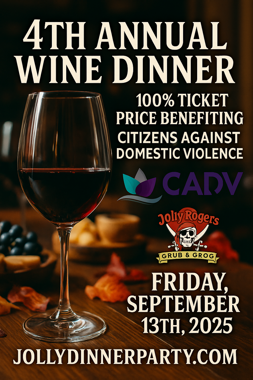 4th Annual Wine Dinner – Jolly Rogers Grub & Grog