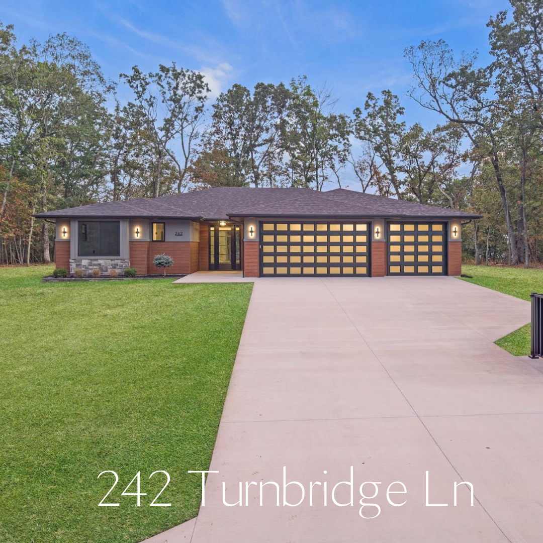 New construction four-bedroom ranch home at 242 Turn Bridge Lane in Porto Cima
