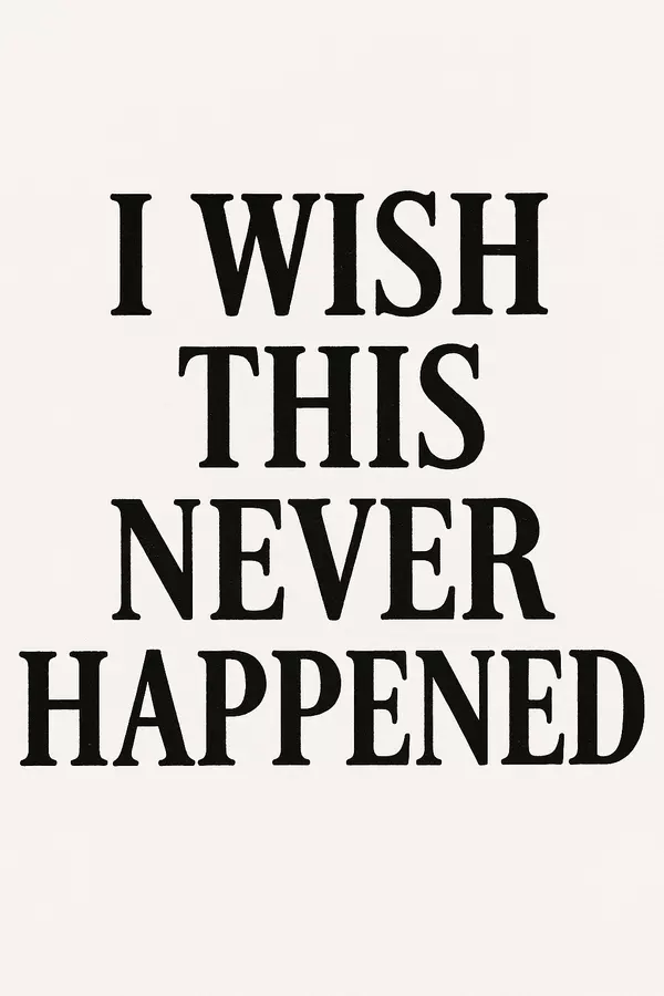 I wish this never happend!