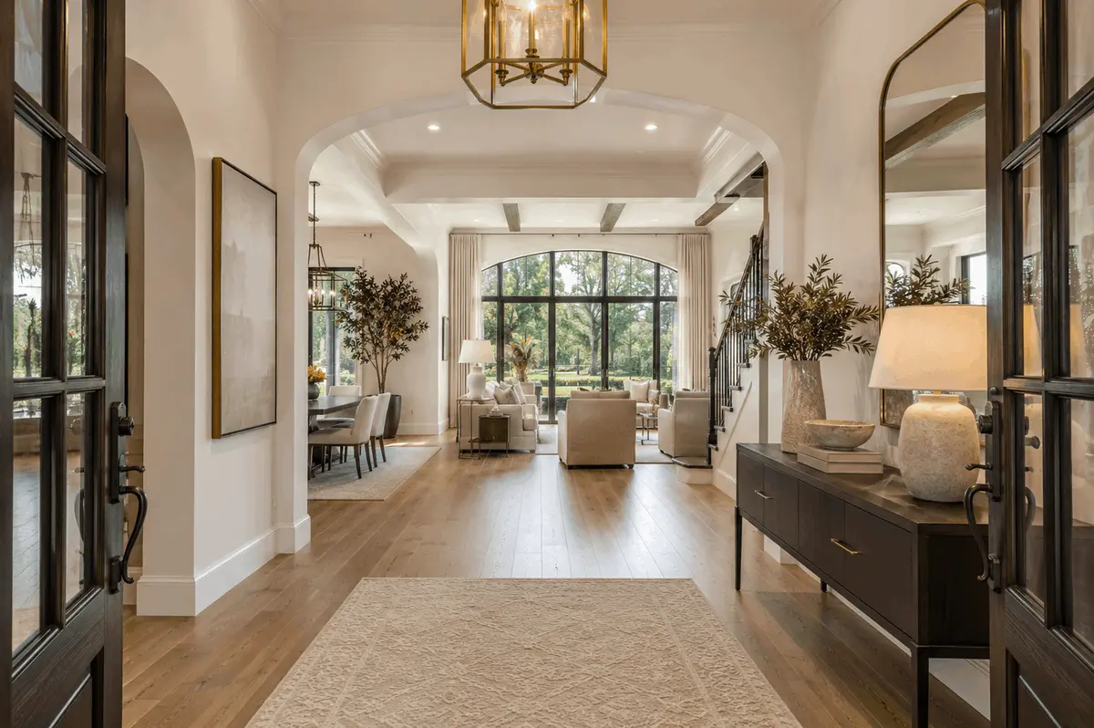Professionally staged front entry creating a welcoming first impression through Professional Home Staging before buyers enter the home.