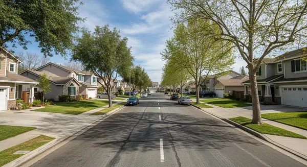 Residential area in Elk Grove