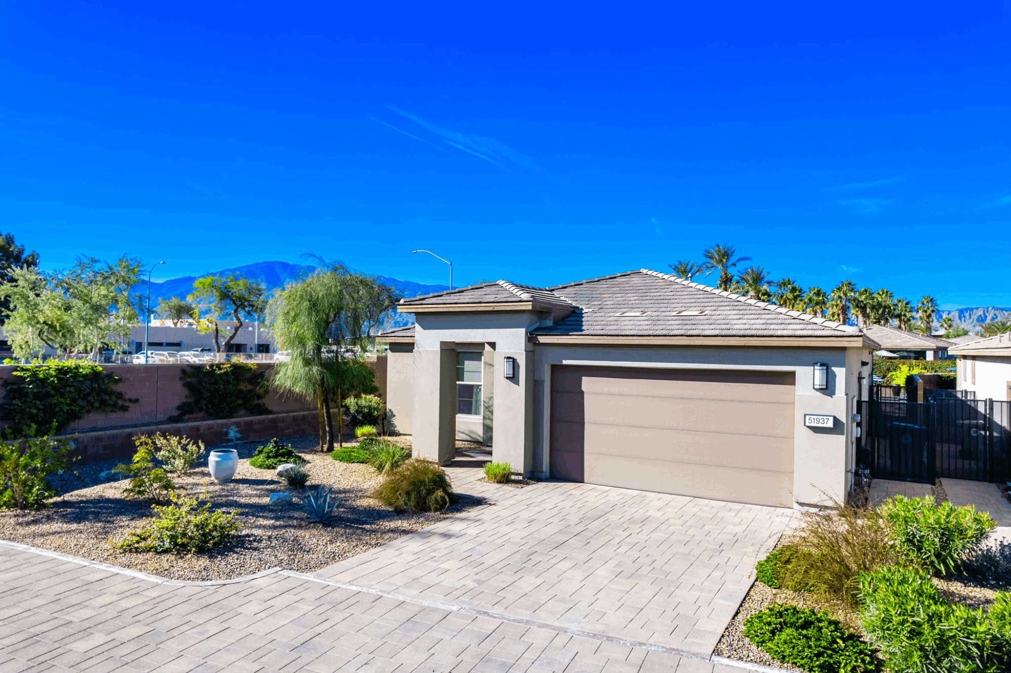 Trilogy at The Polo Club home in Indio, California, featuring contemporary desert architecture and mountain views