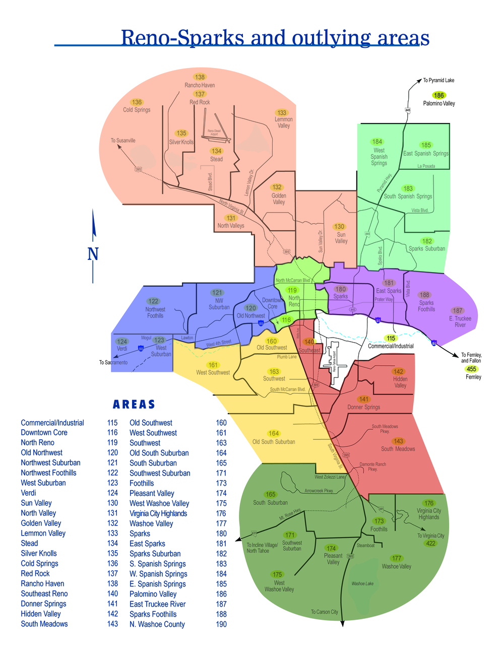 Reno and Sparks NV map, Neighborhoods in Reno and Sparks, NV, Where to live in Nevada for your lifestyle