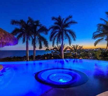 San Jose del Cabo with pool and palm trees