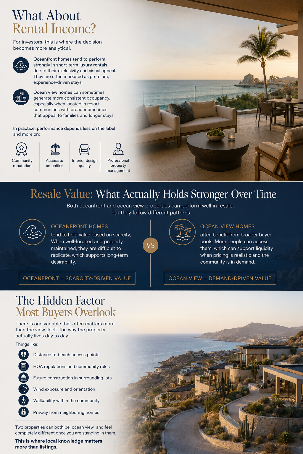 ocean front vs ocean view cabo real estate