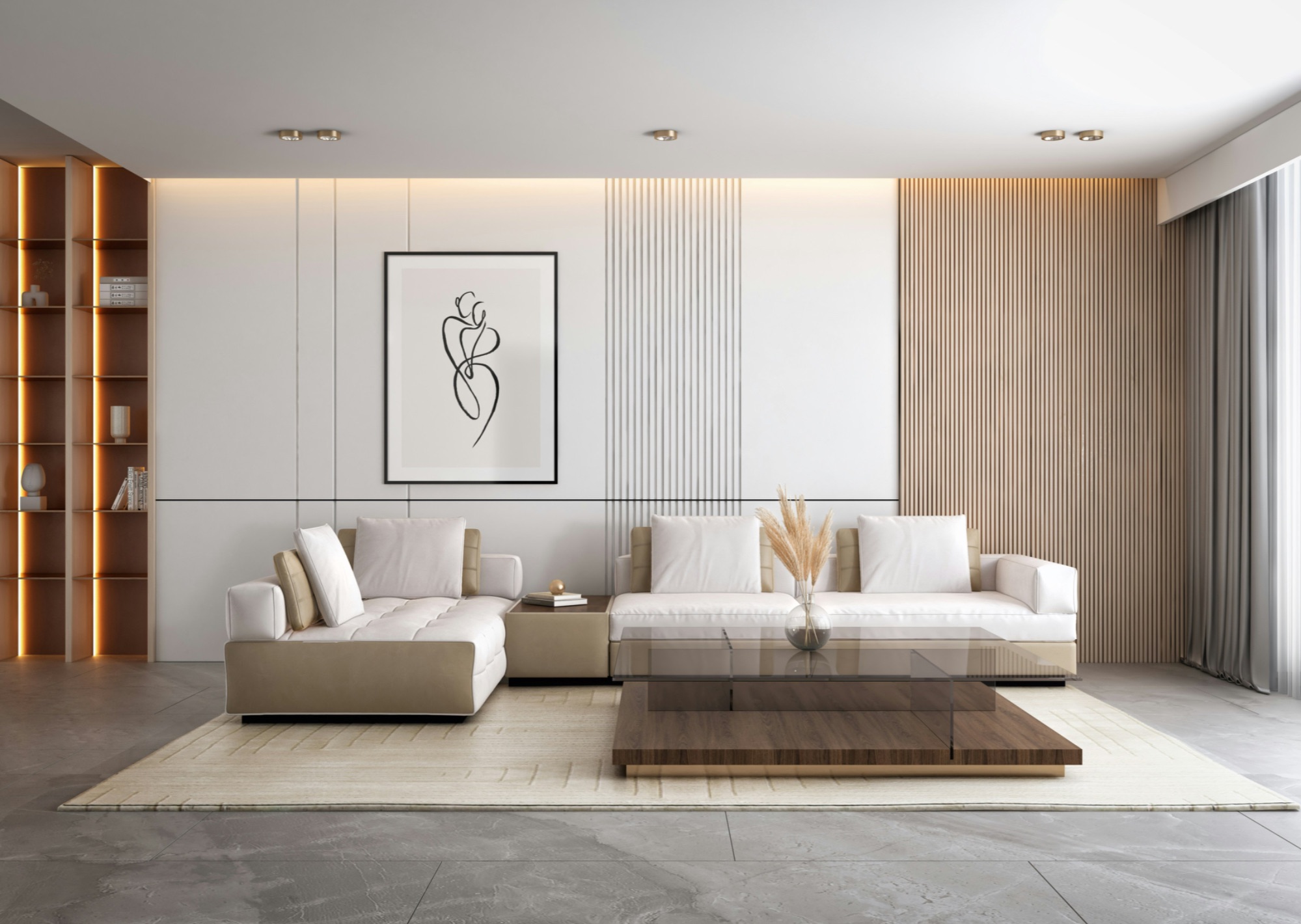 Staged living room