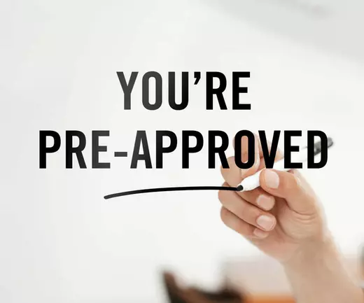 Hand writing You’re Pre-Approved message symbolizing mortgage pre-approval with Williams Elite Realty