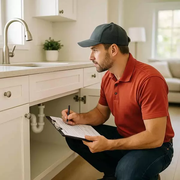 Home inspector reviewing property as part of contract contingency for Kentucky homebuyer